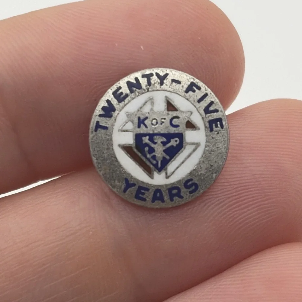 Vintage Knights Of Columbus K Of C 25 Years Lapel Hat Pin